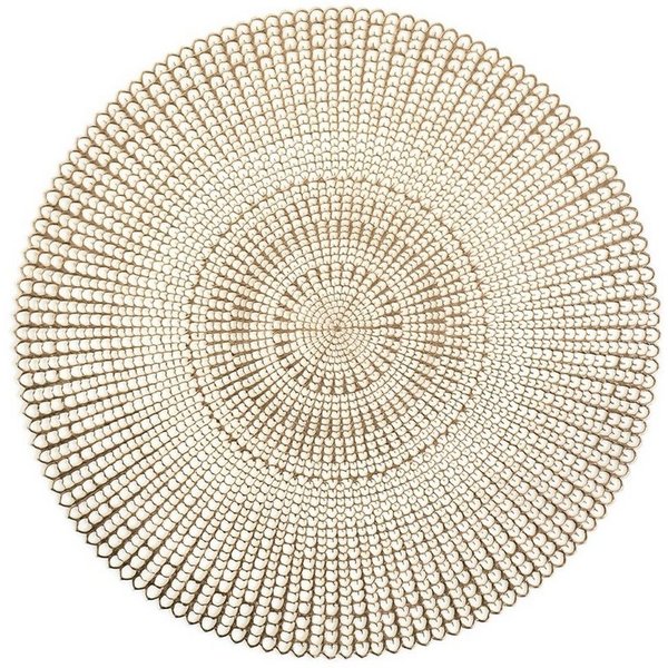 Zeller Present Platzset Cut out, (1-St), Kunststoff, rund, gold, Ø41 cm (1 Stück)