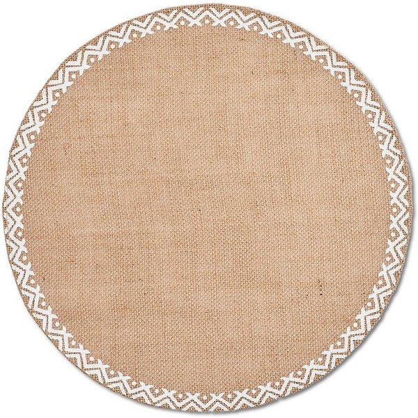 Zeller Present Platzset Ethno, (1-St), Jute, natur, Ø38 cm (1 Stück)
