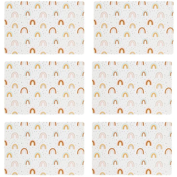 Zeller Present Platzset Rainbow, (Set, 6-St), Modernes Regenbogen Design