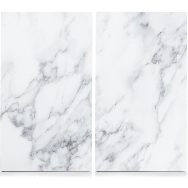 Zeller Present Schneide- und Abdeckplatte Marmor, Glas, (Set, 2 tlg), Hitzebeständig bis 220/240°C