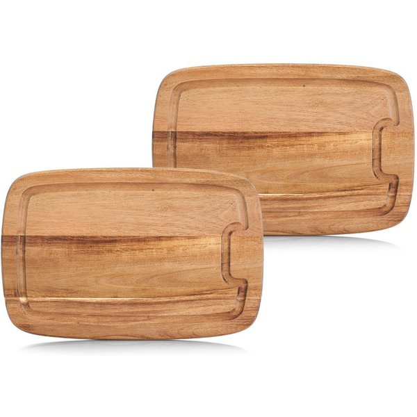 Zeller Present Schneidebrett, Massivholz, (Set, 2-St), mit Saftrille