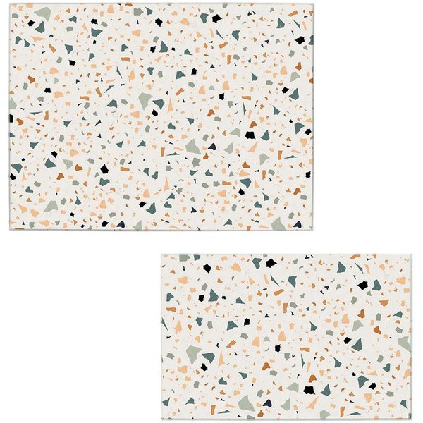 Zeller Present Schneidebrett Terrazzo', Sicherheitsglas, (Set, 2-St), extra Halt dank Silikon Füße, 2-teilig, 30x20 cm
