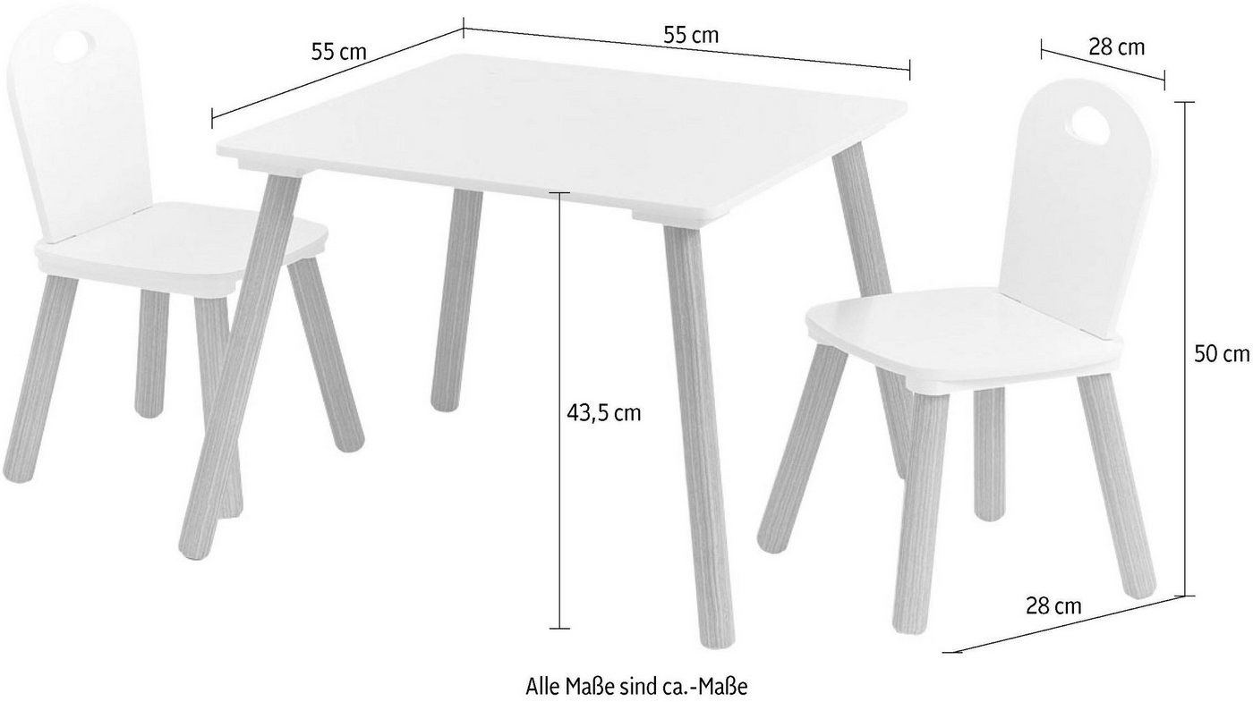 Zeller Present Sitzgruppe Scandi, (Set, 3-tlg), für Kinder – Bild 4 von 5