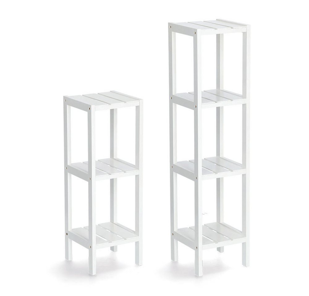 Zeller Present Standregal Standregal m. 4 Ablagen, MDF, weiß, ca. 22 x 22 x 92 cm – Bild 5 von 5