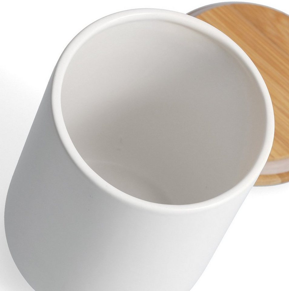 Zeller Present Vorratsdose, Bambus, Steinzeug, (1-tlg), mit Bambusdeckel – Bild 2 von 3