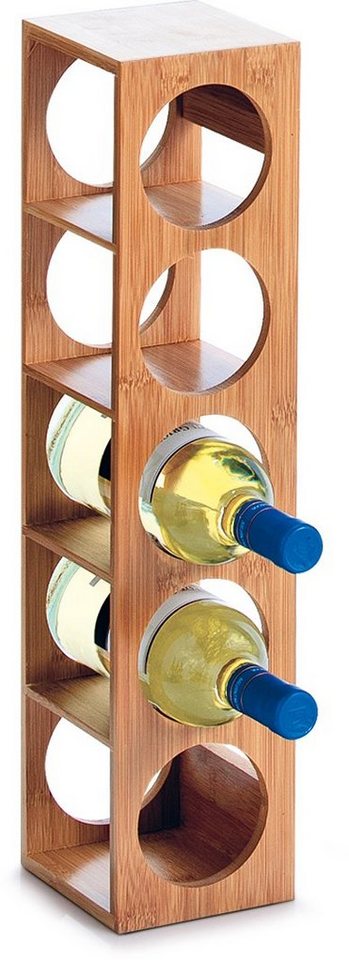 Zeller Present Weinregal Bamboo, für bis zu 5 Weinflaschen geeignet – Bild 3 von 4