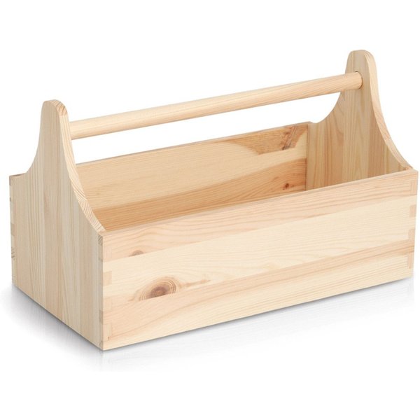 Zeller Present Werkzeugbox Kiefer, natürliches Holz, vielseitig, einfach tragbar