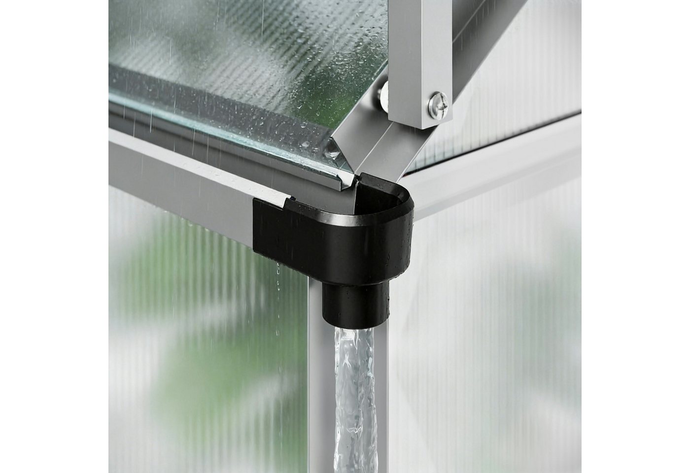 Zelsius Gewächshaus Aluminium Gewächshaus, 250 x 190 cm, 4 mm Hohlkammerplatten, Treibhaus, BxTxH: 190 x 250 x 195 cm – Bild 3 von 5