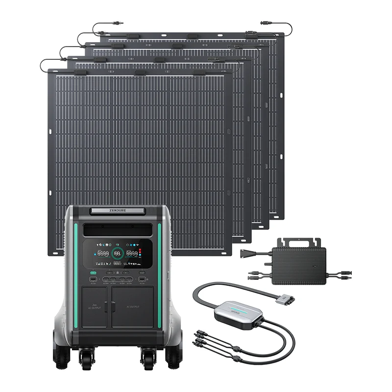 [Vorbestellung] SuperBase V Balkonkraftwerk - PVHub Mini（zum SBV） / V6400 / Mikrowechselrichter + 210W *4 Flexibler Solarmpanels