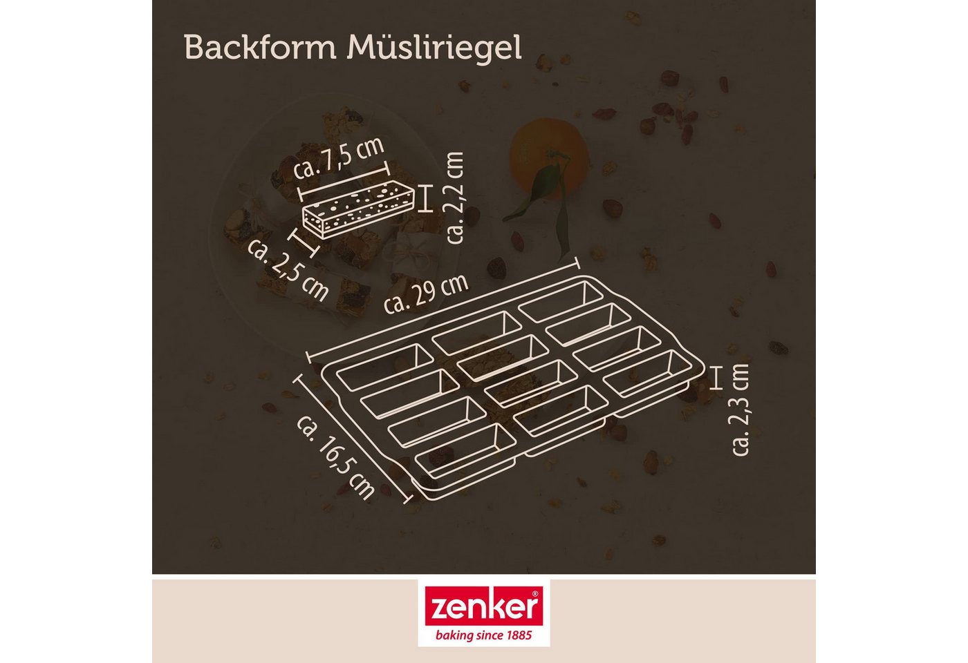 Zenker Müsliriegelform Riegelform, Silikon, Silikonbackform – Bild 4 von 5