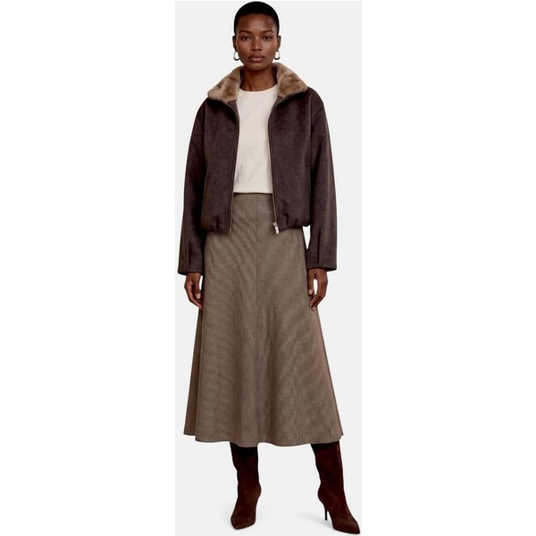 Zero Canvasjacke Damen mit Kunstfellkragen
