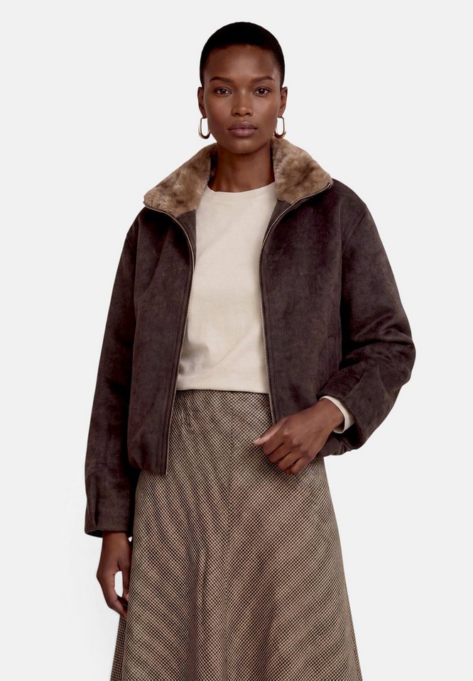 Zero Canvasjacke Damen mit Kunstfellkragen – Bild 2 von 5