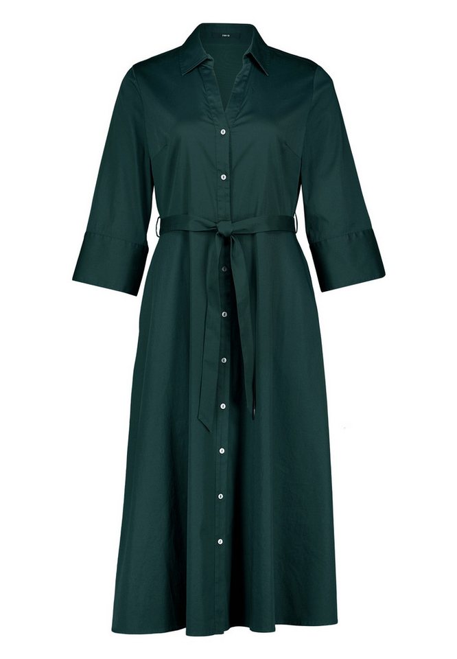 Zero Hemdblusenkleid Damen mit 3/4 Arm Bindegürtel – Bild 5 von 5