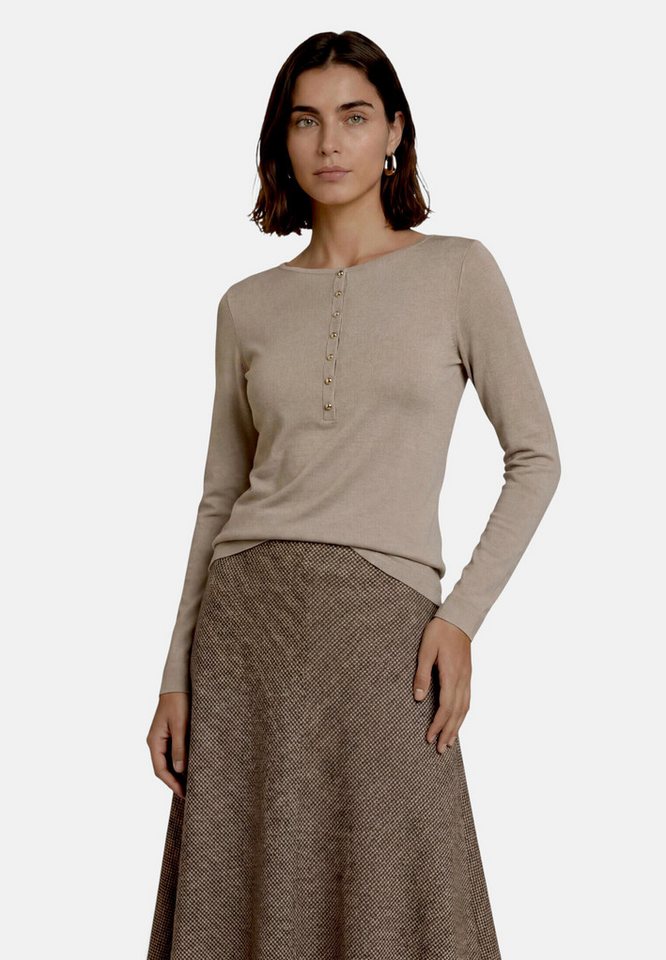 Zero Kurzarmshirt Damen mit Knopfleiste (1-tlg) Material – Bild 2 von 5