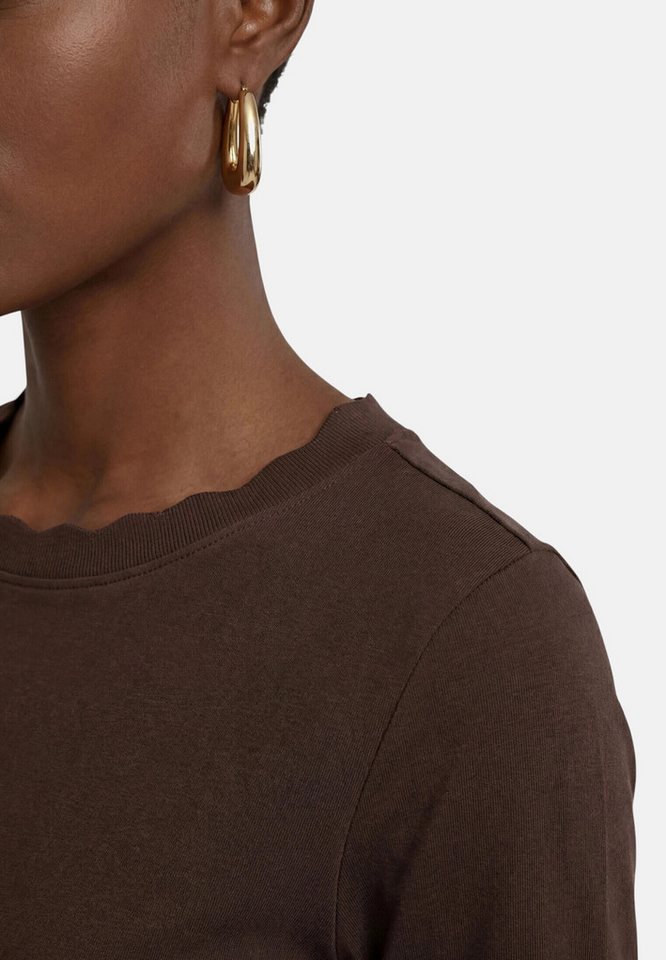 Zero Kurzarmshirt Damen unifarben (1-tlg) Material – Bild 4 von 5