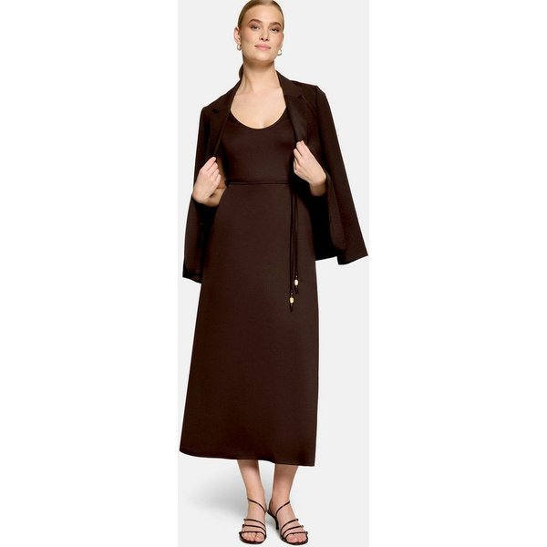 Zero Maxikleid Damen mit Gürtel Material