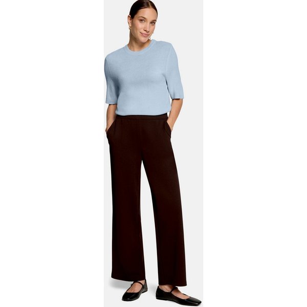 Zero Stoffhose Damen mit weitem Bein Struktur