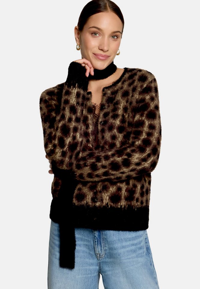 Zero Strickjacke Damen mit Jacquard (1-tlg) Material – Bild 2 von 5