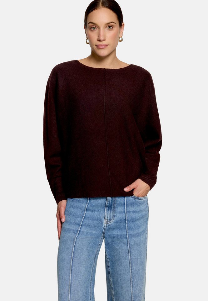 Zero Strickpullover Damen mit Fledermausärmeln (1-tlg) Material – Bild 2 von 5