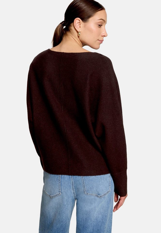 Zero Strickpullover Damen mit Fledermausärmeln (1-tlg) Material – Bild 3 von 5