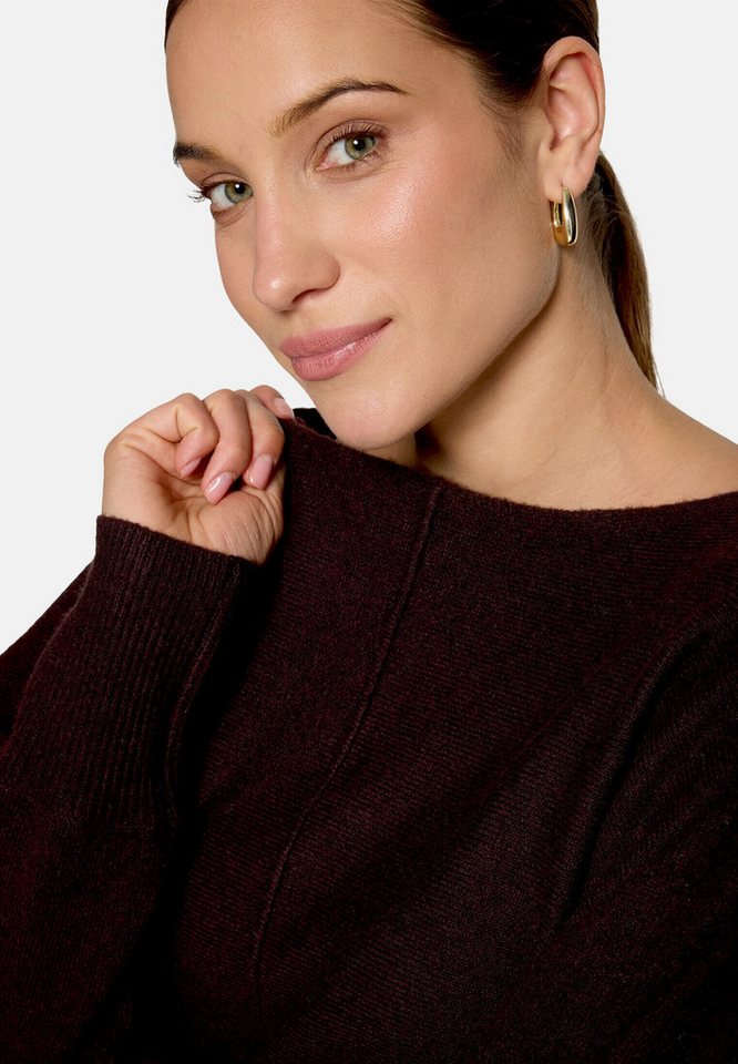 Zero Strickpullover Damen mit Fledermausärmeln (1-tlg) Material – Bild 4 von 5
