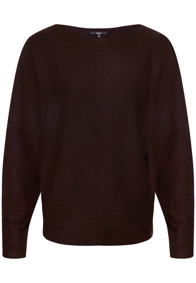 Zero Strickpullover Damen mit Fledermausärmeln (1-tlg) Material – Bild 5 von 5