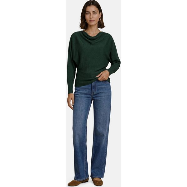 Zero Strickpullover Damen mit Fledermausärmeln (1-tlg) drapiert / gerafft