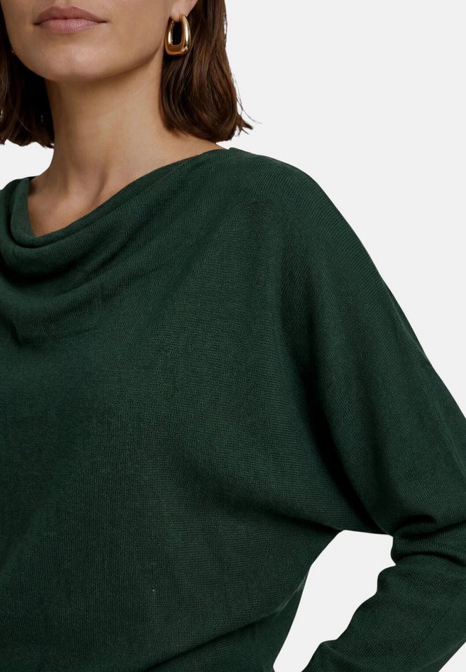 Zero Strickpullover Damen mit Fledermausärmeln (1-tlg) drapiert / gerafft – Bild 4 von 5