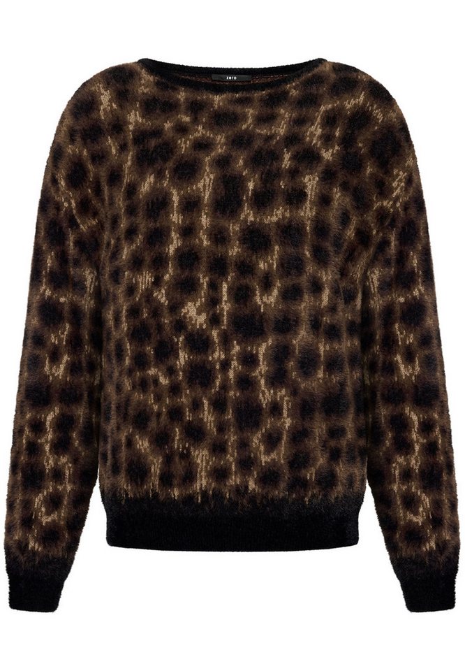 Zero Strickpullover Damen mit Jacquard (1-tlg) Material – Bild 5 von 5