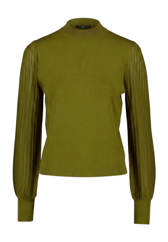 Zero Strickpullover Damen mit Spitzenärmeln (1-tlg) Struktur – Bild 5 von 5