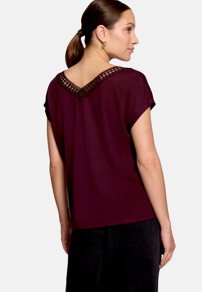 Zero T-Shirt Damen mit V-Ausschnitt (1-tlg) Spitze – Bild 3 von 5