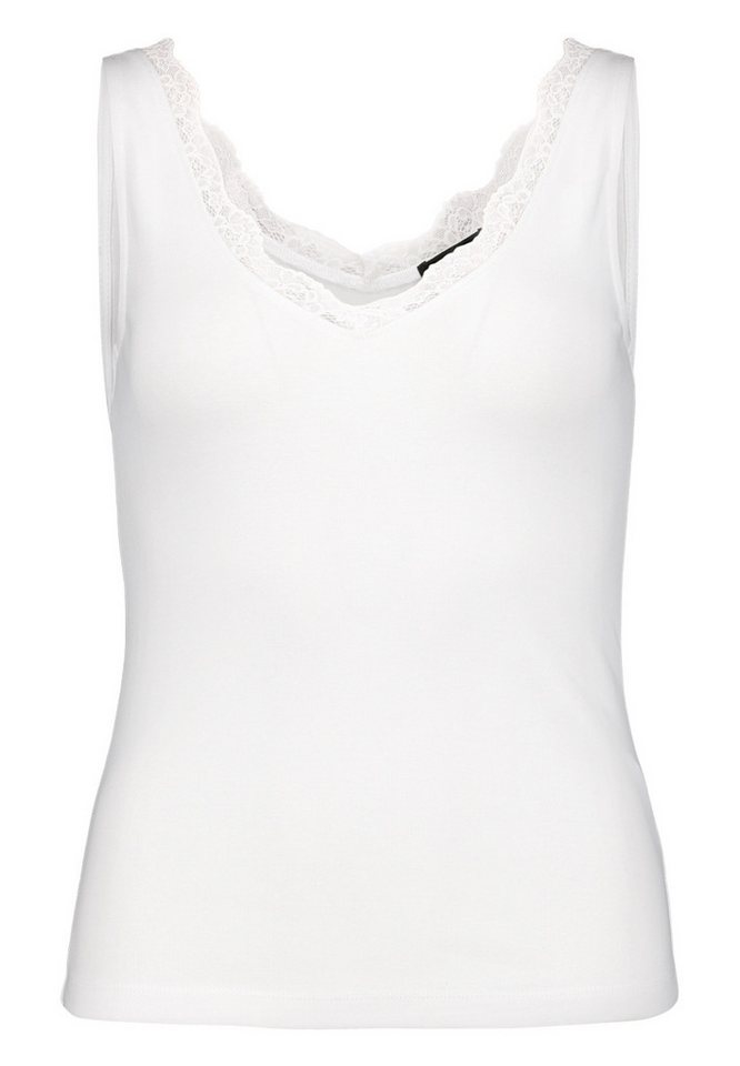 Zero Trägertop Damen mit Spitzenkante Spitze – Bild 5 von 5