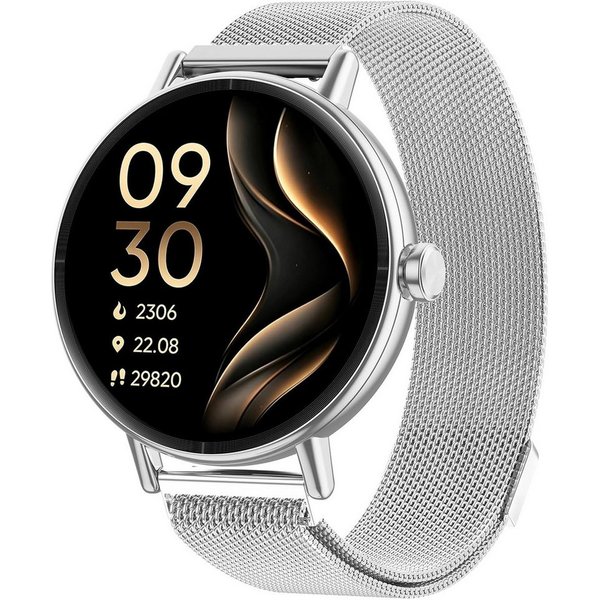Zevelora Damen Smartwatch mit Bluetooth-Telefonie und Gesundheitsfunktionen Smartwatch (1.27 Zoll, Andriod iOS), Fitnessuhr für Damen mit Anruffunktion und über
