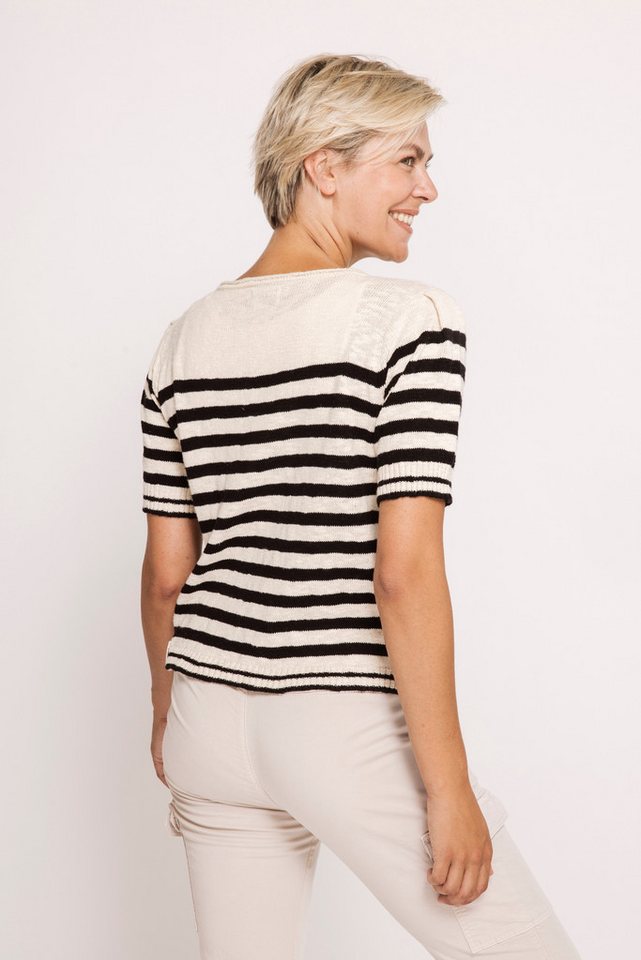 Zhrill Kurzarmpullover ZHRASTA mit kurzen Ärmeln, aus Baumwolle, ohne Kragen, Regular Fit – Bild 2 von 3