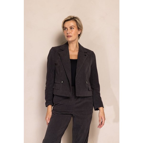 Zhrill Kurzblazer Cord ZHJOJO lässiger Stil, gerade Passform, aus Polyester, mit Reverskragen