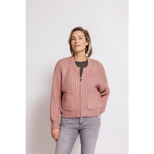 Zhrill Strickjacke CORINNA lässiger Look, Regular Fit, mit Reißverschluss, mit Rippenstruktur