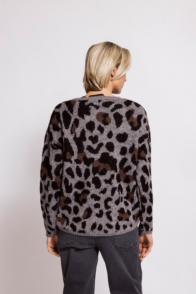 Zhrill Strickpullover IDA aus Materialmix mit Wolle, bequeme Passform, Animal-Optik – Bild 2 von 4