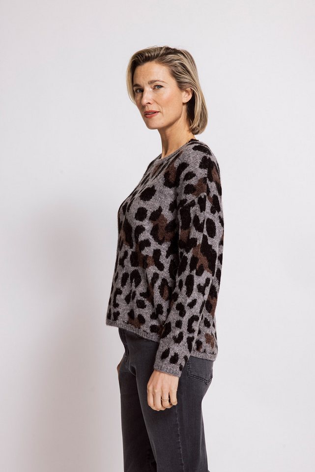 Zhrill Strickpullover IDA aus Materialmix mit Wolle, bequeme Passform, Animal-Optik – Bild 3 von 4