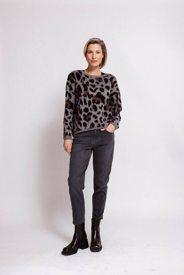 Zhrill Strickpullover IDA aus Materialmix mit Wolle, bequeme Passform, Animal-Optik – Bild 4 von 4