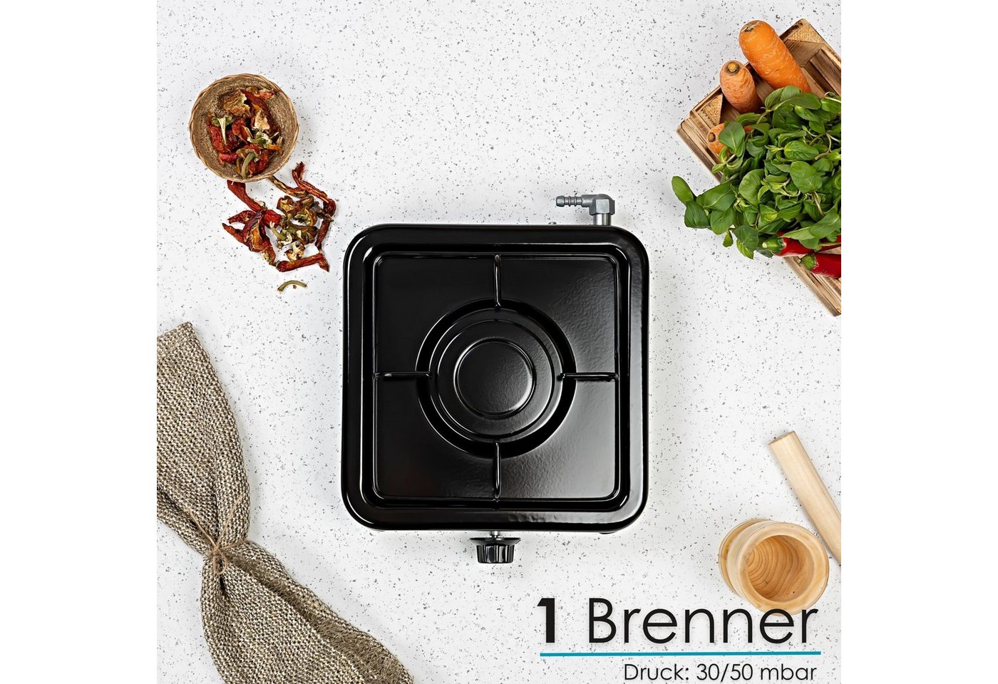 Zilan Gaskocher ZLN-0018, (Set), Nutzbar mit Butan / Propan - Gas oder LPG-Mischung (Flüssiggas) – Bild 2 von 5