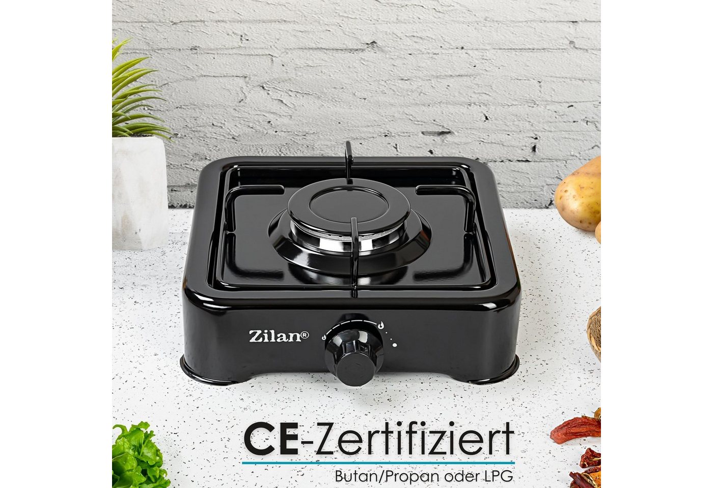 Zilan Gaskocher ZLN-0018, (Set), Nutzbar mit Butan / Propan - Gas oder LPG-Mischung (Flüssiggas) – Bild 3 von 5