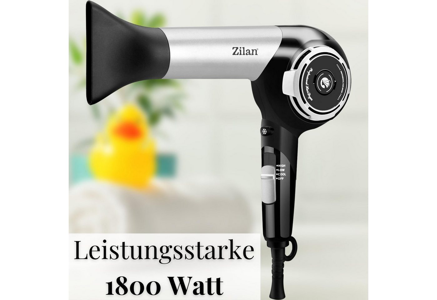 Zilan Haartrockner ZLN-2946, 1800 W, Kaltluftfunktion – Bild 3 von 5