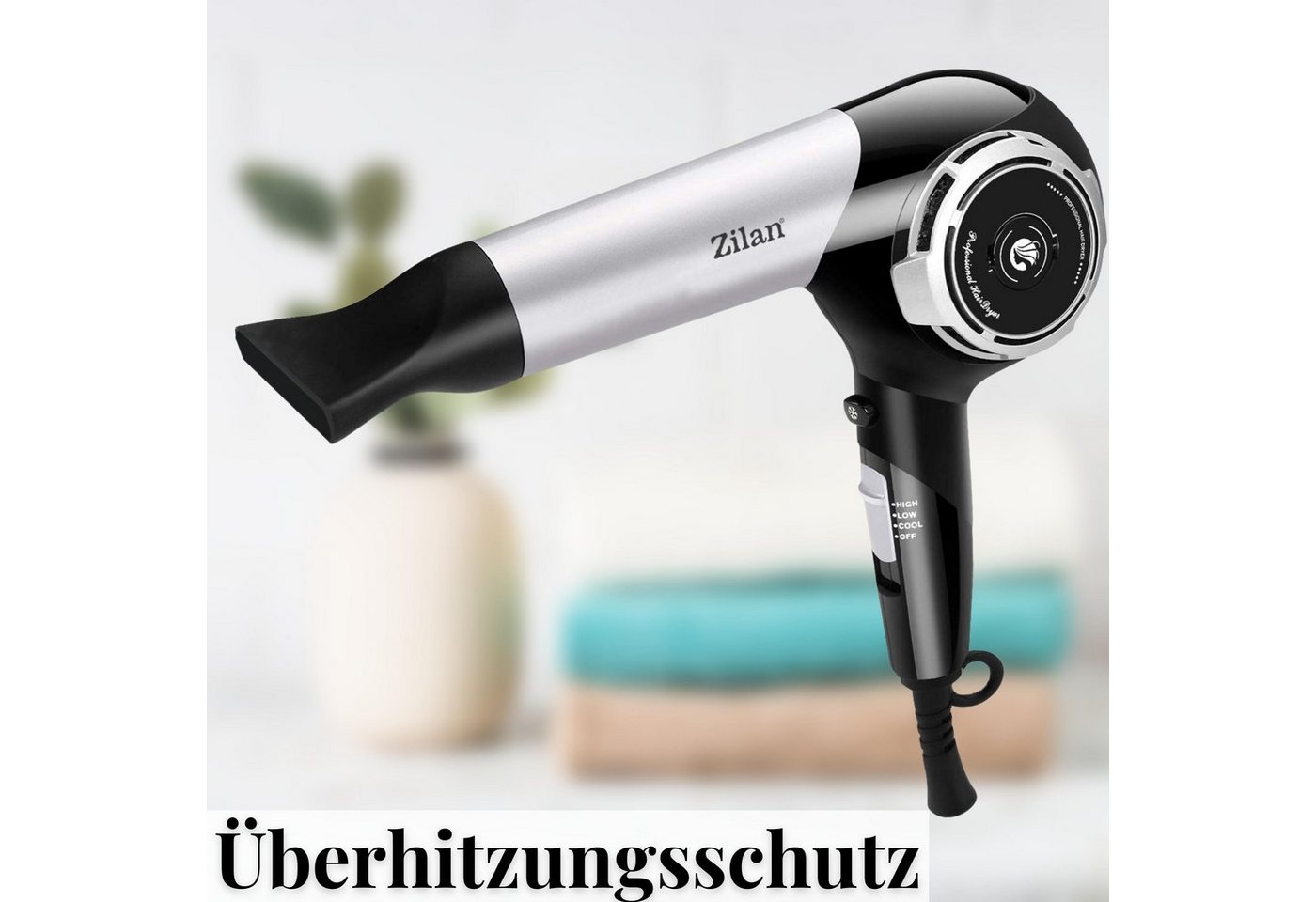Zilan Haartrockner ZLN-2946, 1800 W, Kaltluftfunktion – Bild 4 von 5