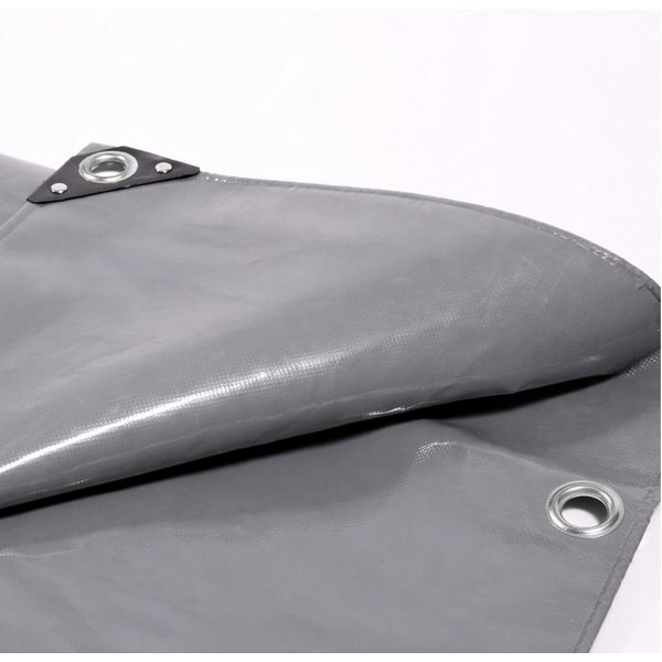 Zill Schutzplane PVC Abdeckplane Grau 650 g, m² LKW Plane wasserdicht Ösen, Abdeckplane, Plane, Schutzplane, Gartenplane