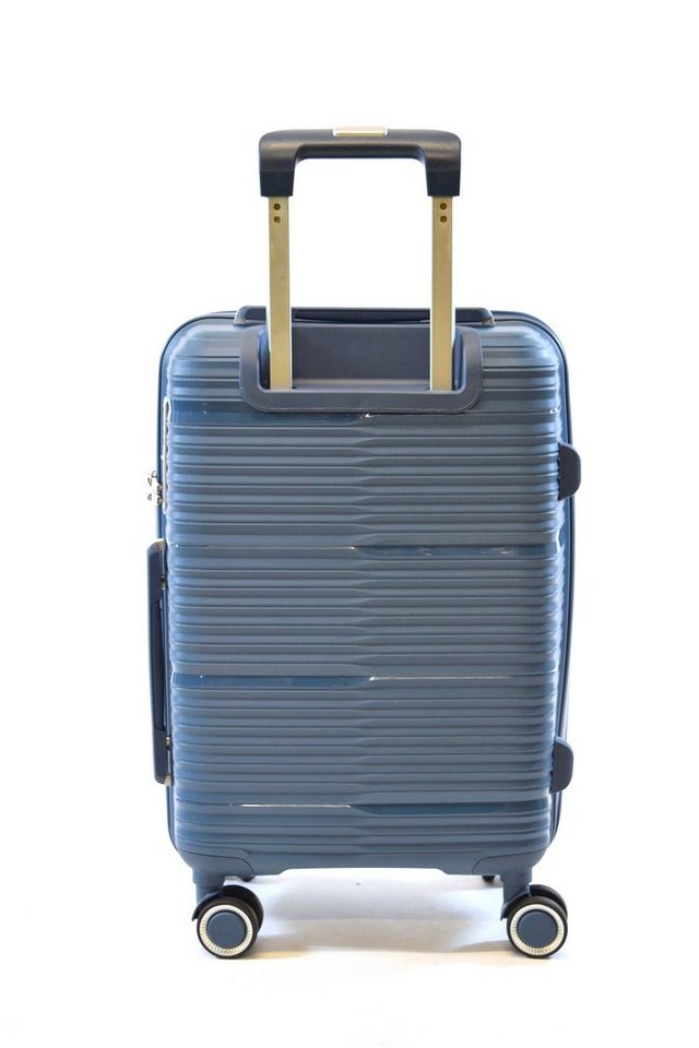 Zimmert Leather Hartschalen-Trolley Flightourer, 4 Rollen, Grau, Blau, Polypropylen, Bruchsicher, versenktes TSA Schloss – Bild 3 von 5