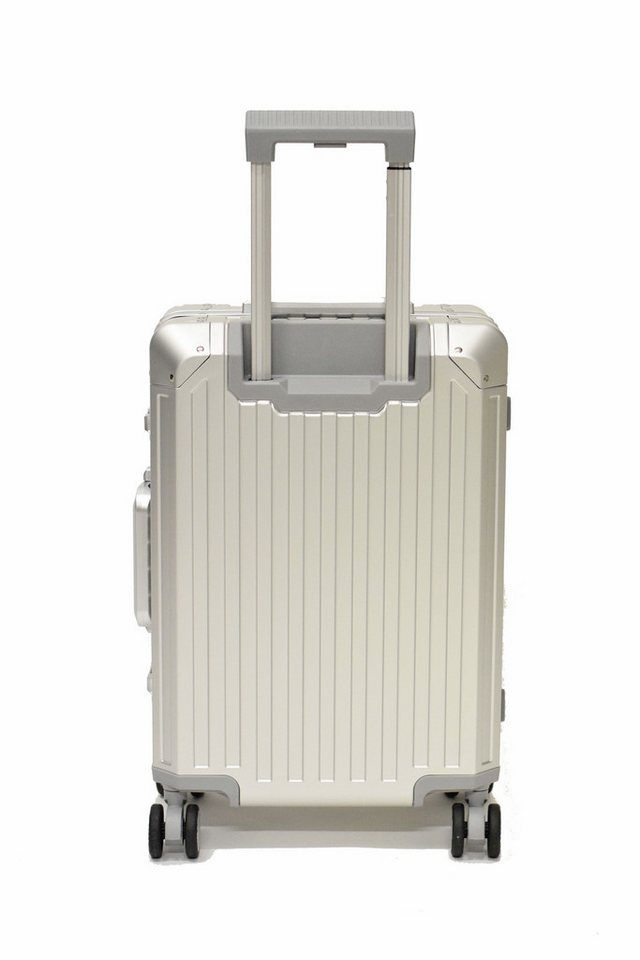 Zimmert Leather Koffer T-257, Aluminium Trolley Silber 4 Rollen TSA S M L – Bild 3 von 5
