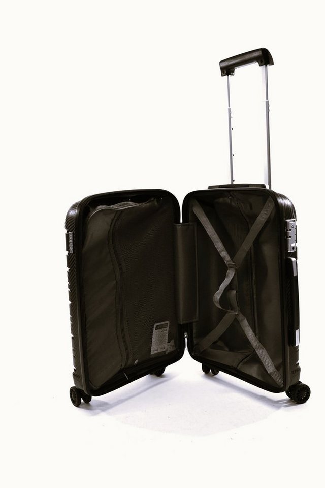Zimmert Leather Trolley SCROLL-LIGHT bruchsicheres Polypropylen, 4 Rollen, 4 Rollen S 55 M 66 L 75 cm, 4 Rollen, Grau, Rot, Lila Blau, Schwarz – Bild 4 von 5