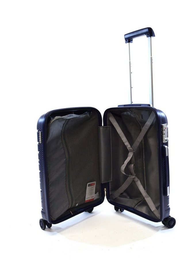 Zimmert Leather Trolley SCROLL-LIGHT bruchsicheres Polypropylen, 4 Rollen, 4 Rollen S 55 M 66 L 75 cm, 4 Rollen, Grau, Rot, Lila Blau, Schwarz – Bild 4 von 5