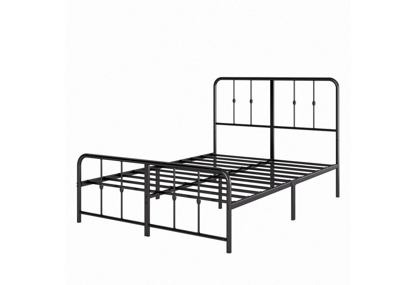 ZINUS Bettgestell Florence, Bett mit Kopf- und Fussteil, (90x200cm & 140x200cm) (Schwarz, 140x200cm), Inklusive Lattenrost, Hohe Stabilität, Leichter Aufbau – Bild 2 von 5