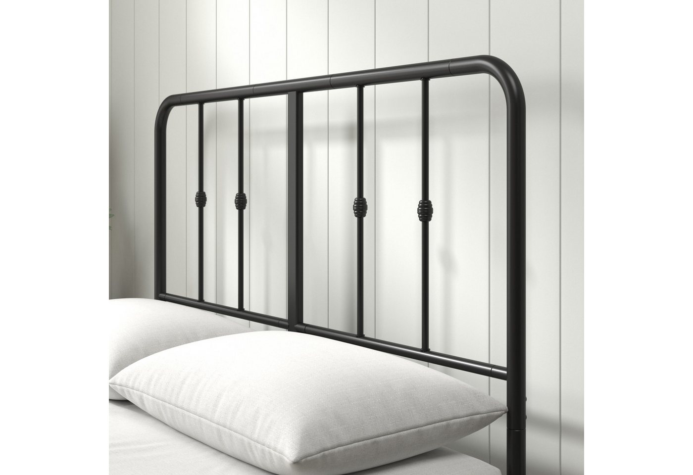 ZINUS Bettgestell Florence, Bett mit Kopf- und Fussteil, (90x200cm & 140x200cm) (Schwarz, 140x200cm), Inklusive Lattenrost, Hohe Stabilität, Leichter Aufbau – Bild 4 von 5